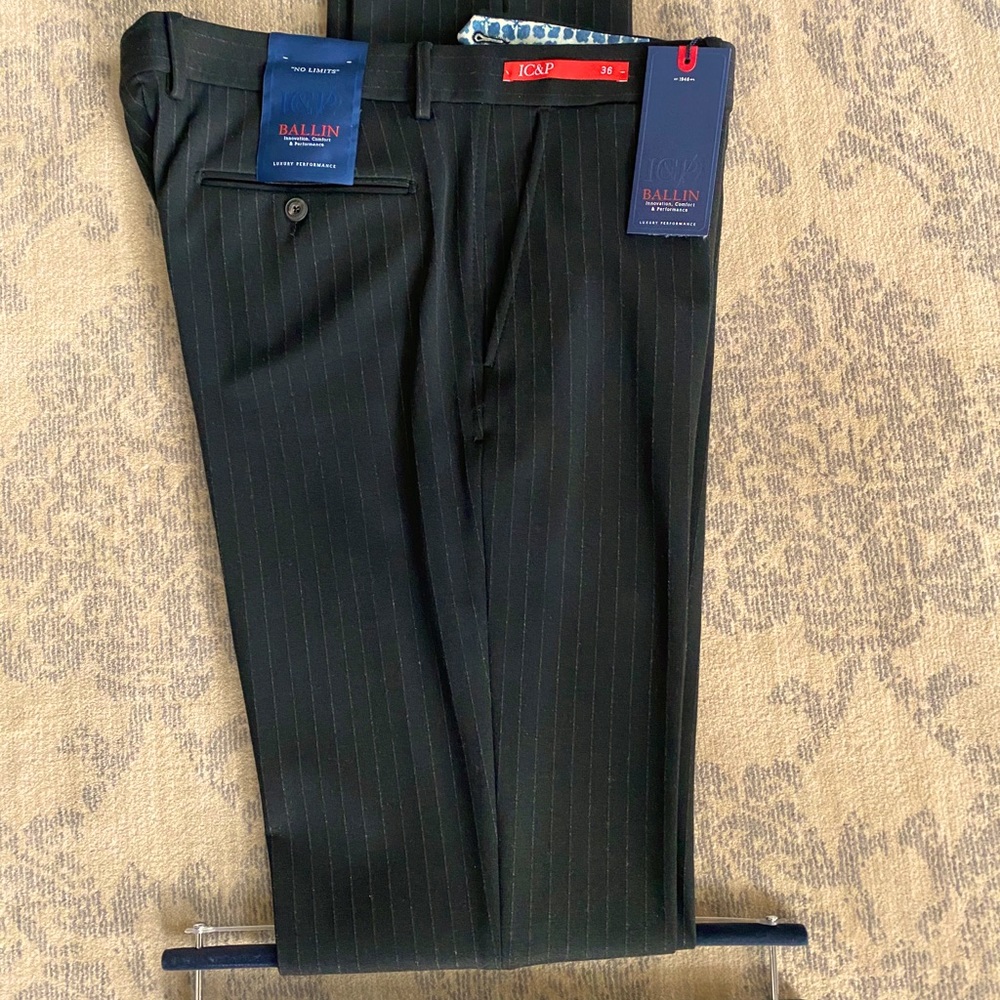 NWT Chalk stripe Ballin modern fit dress pant 36W